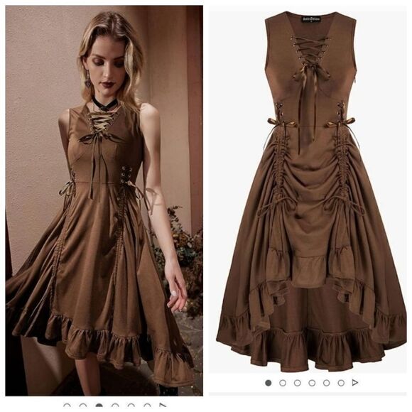 Scarlet Darkness Dresses & Skirts - WOMEN'S Steampunk Gothic Victorian Dress, Brown
